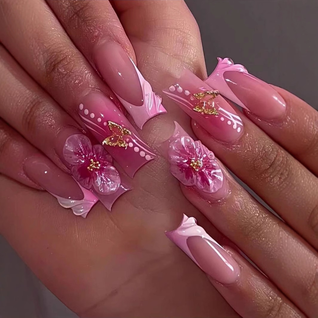 24 Buah Kuku Tekan Persegi Dap - Pressed Flower Art ulasan dan harga