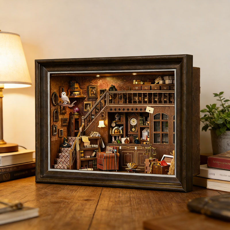 Kit Rak Buku Kayu 3D DIY Minia - Engraved Wood Frame ulasan dan harga