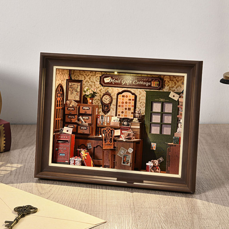 Kit Rak Buku Kayu 3D DIY Minia - Engraved Wood Frame ulasan dan harga