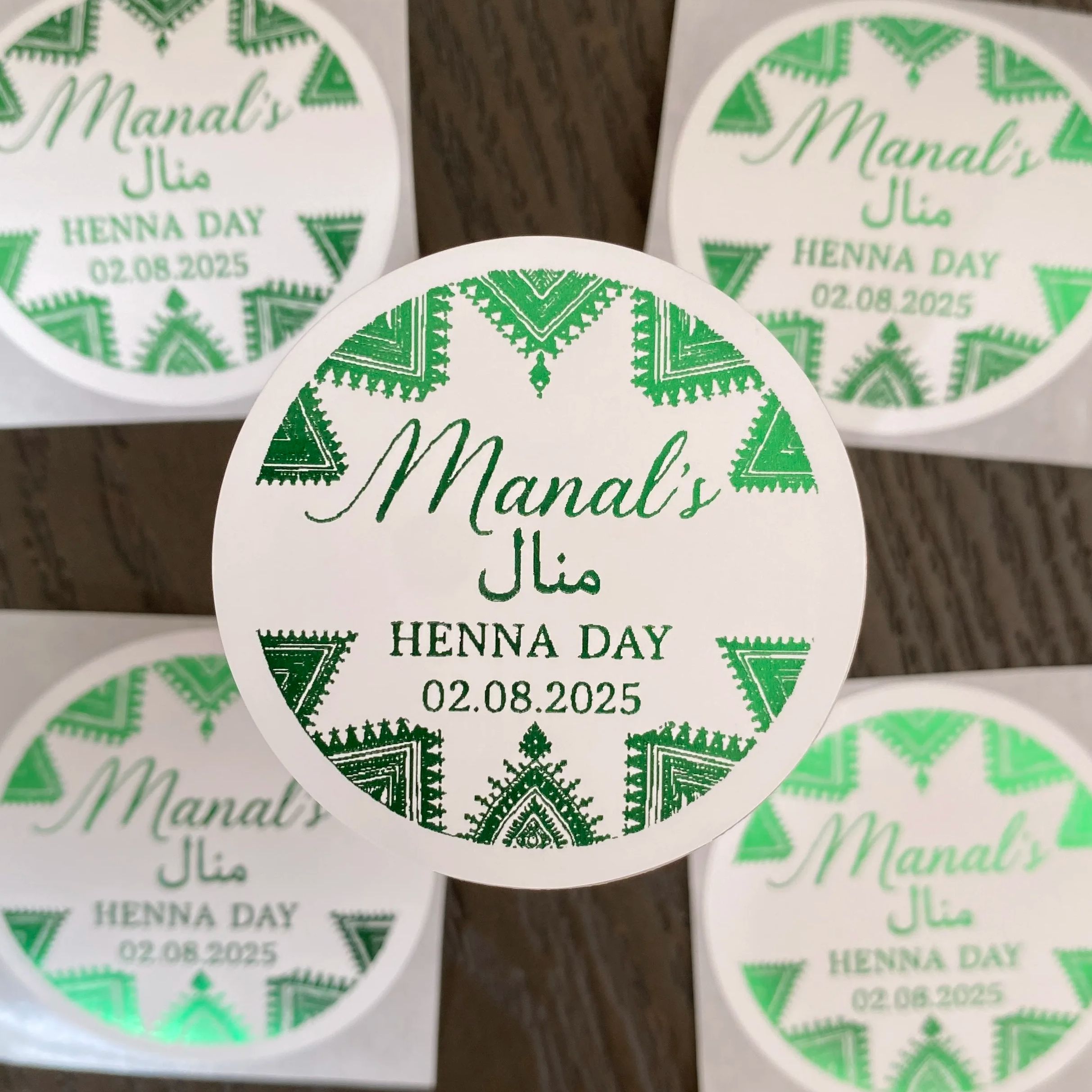 Dekorasi Mehndi Hijau Kapas He - Personalised Candle Label ulasan dan harga
