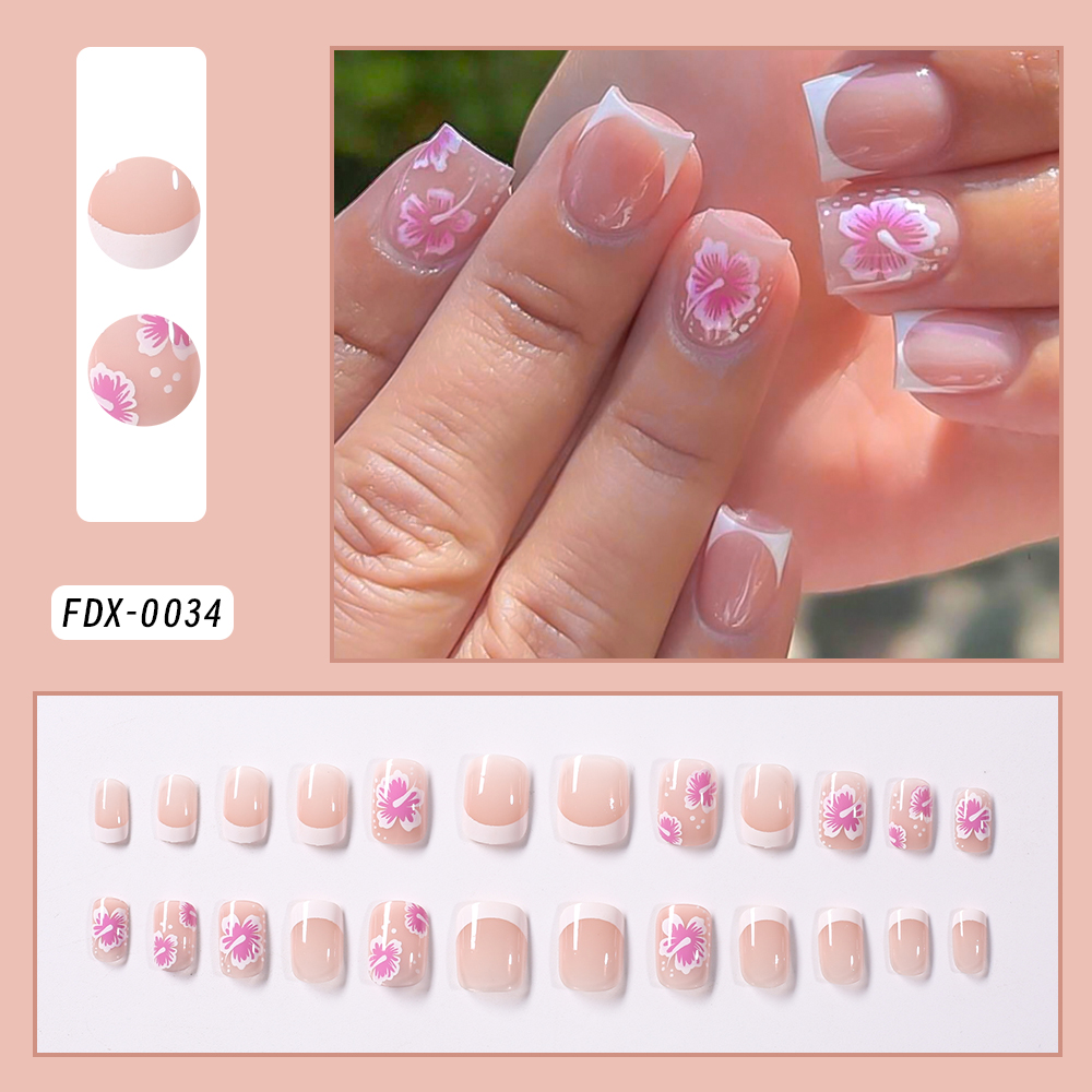 24 Buah Kuku Palsu Bunga Peran - Pressed Flower Art ulasan dan harga