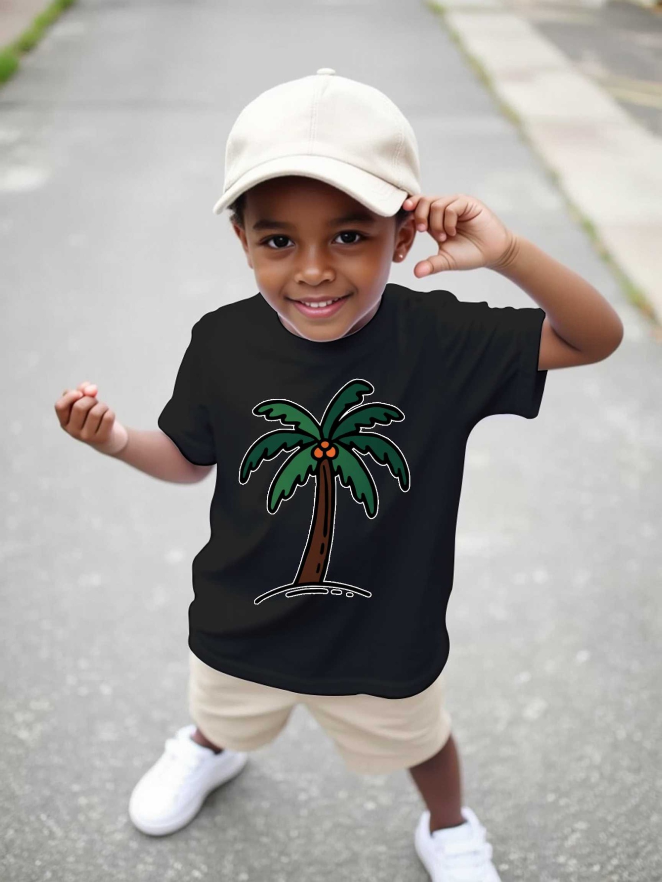 Kaos Cetak Grafis Pohon Kelapa - Family Tree Print ulasan dan harga